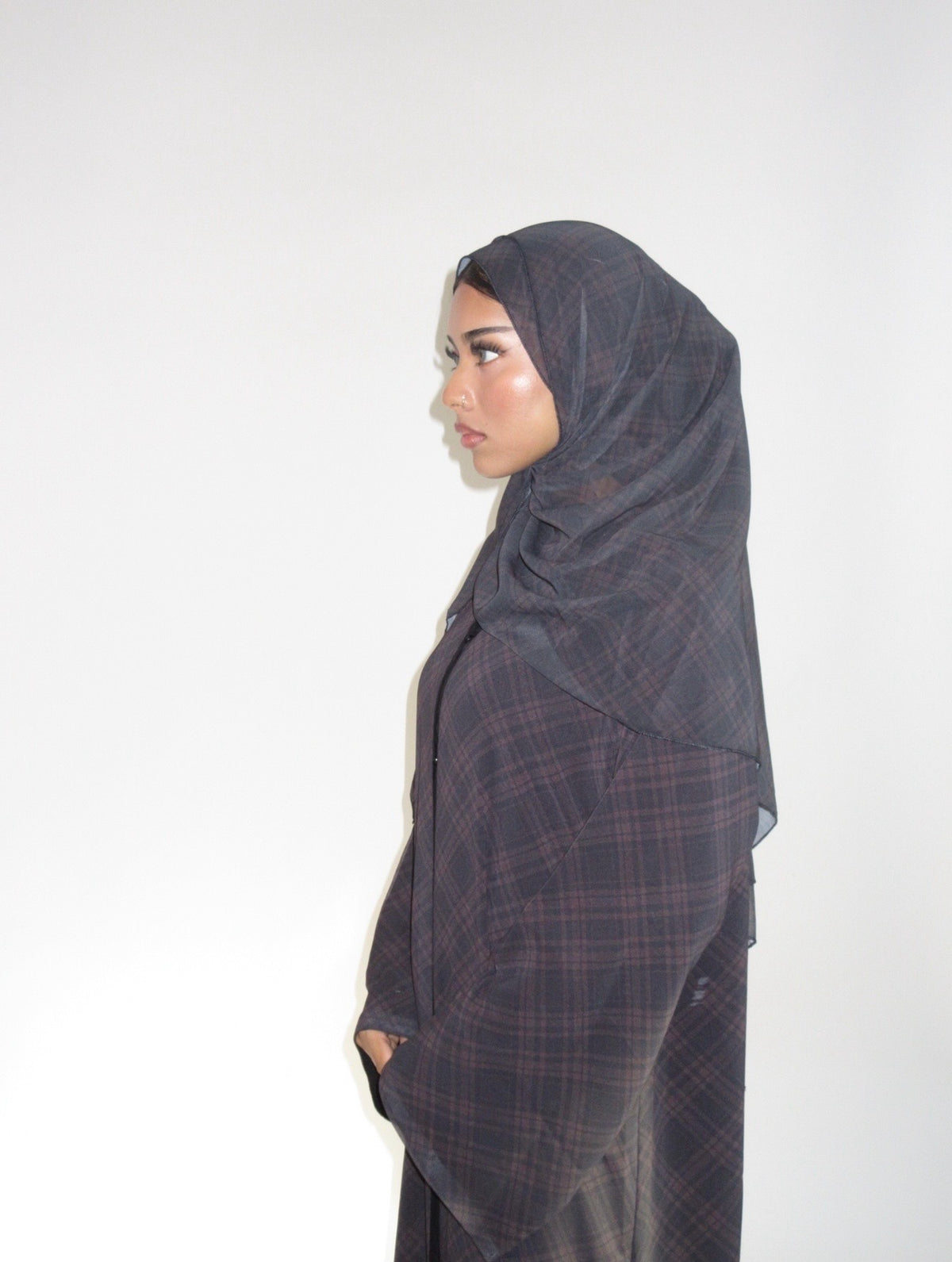 The Espresso Tartan Abaya